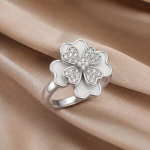 Layered Cosmos Flower Statement Ring