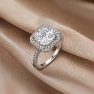 Cushion Cut Halo Engagement Ring