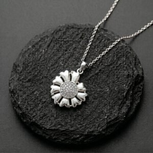 Asymmetric Sunflower Pendant Charm