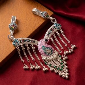 Oxidized Silver Peacock Chabi Chhalla