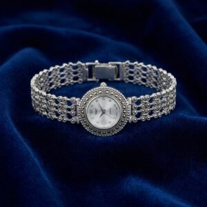 Round Marcasite Chandelier Bracelet Watch