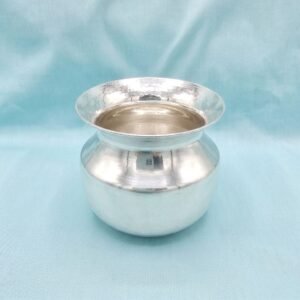 Pure Silver Puja Handi / Kalash – High-Polish Traditional Chandi water Pot for Temple Rituals