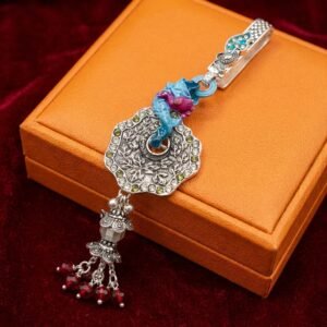 Silver Peacock Medallion Chabi Chhalla