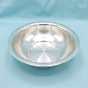 Pure Silver Spouted Katori – Elegant Brushed Finish Chandi Offering Bowl with Pouring Lip