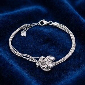 Multi-Strand Twin Fish Charm Bracelet