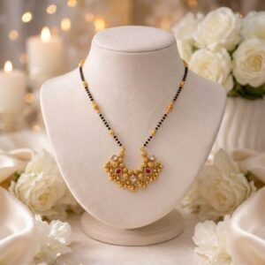 Elegant Daily Wear Black Bead Necklace