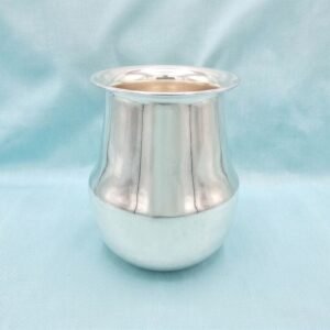 Pure Silver Puja Lota – Elegant Mirror-Finish Traditional Kalash / Chandi Ka Lota