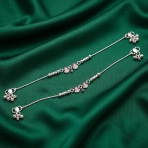 Jhumki Motif & Multicolored Bead Payal