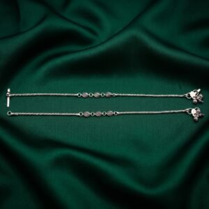 Sterling Silver Multi-Stone Oval Station Payal