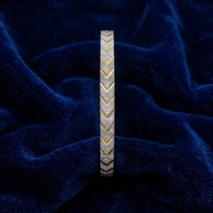 Two-Tone Chevron Frosted Bangle Kada