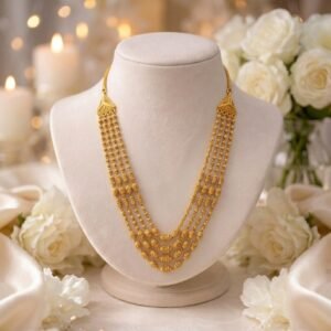 Festive Multi-Strand Beaded Layering Necklace