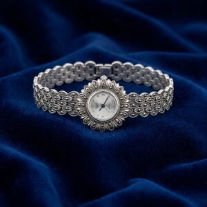 Vintage Sunflower Marcasite Bracelet Watch