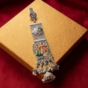 Oxidized Silver Peacock & Tree of Life Chabi Chhalla