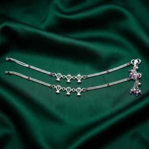 Kalash Motif & Emerald-Ruby Stone Payal