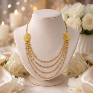 Festive Peacock Motif Beaded Necklace