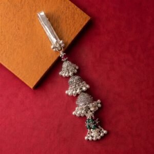 Oxidized Silver Three-Tier Jhumka Saree Waist Challa