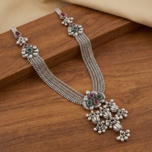 Oxidized Silver Multi-Strand Saree Waist Kamarbandh Challa