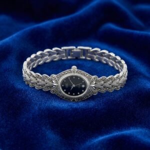 Peacock Wing Marcasite Bracelet Watch