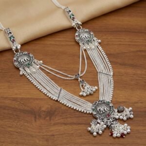 Oxidized Silver Multi-Strand Royal Elephant Kamarbandh