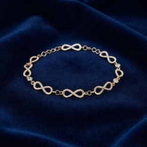 Link Chain Bracelet with Cubic Zirconia