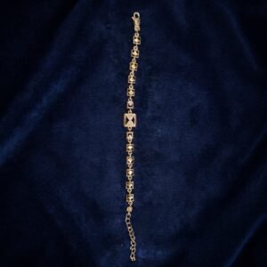 Geometric Square Link Station Bracelet
