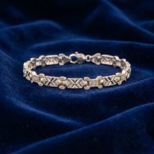Textured X-Link Diamond-Cut Kada Bracelet