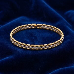 Diamond-Cut President Link Kada Bracelet