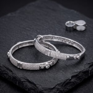 Dazzle Oxidised Silver-Plated Cubic Zirconia