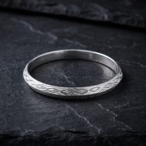Geometric Engraved Kada Bangle